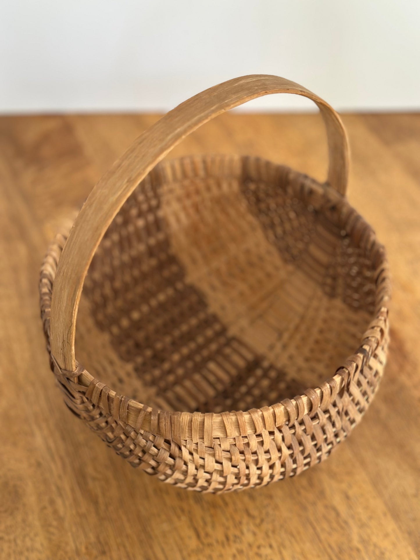 Vintage Wooden Handle Basket
