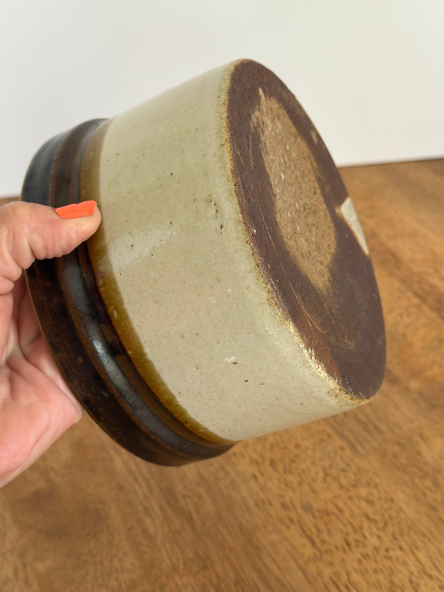 Vintage Brown Stoneware Crock