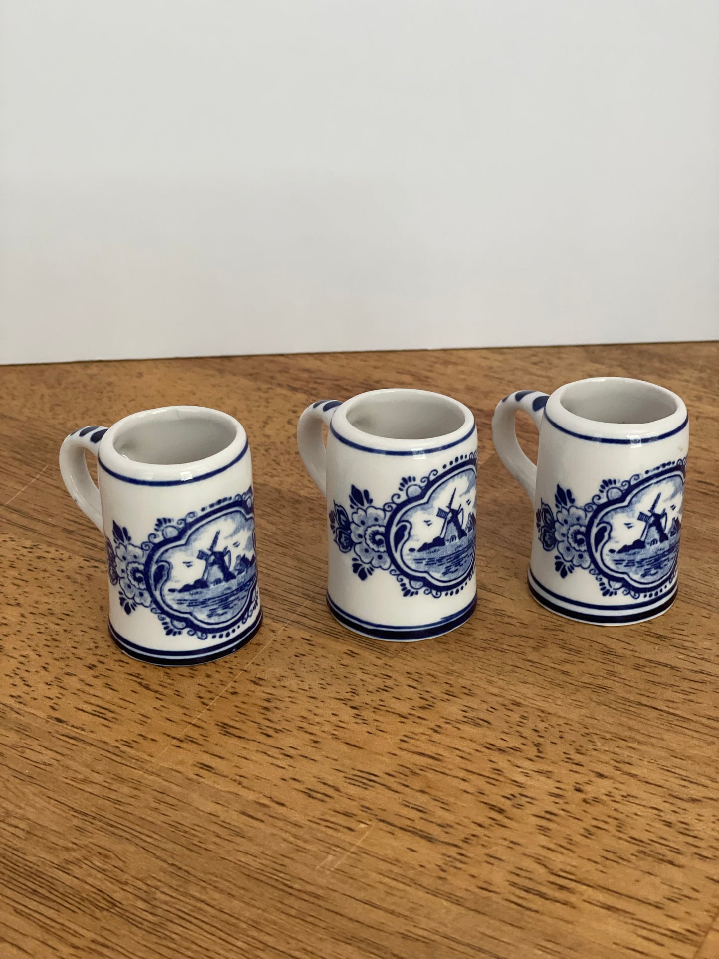 Delft Blue Miniature Stein Windmill-Set 3