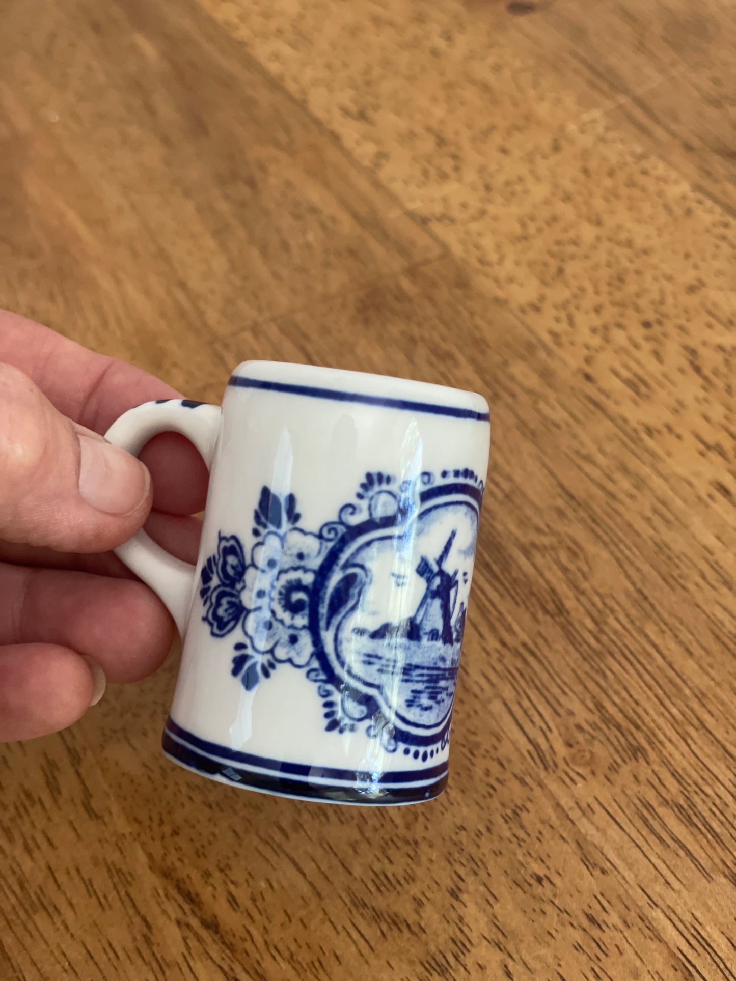 Delft Blue Miniature Stein Windmill-Set 3