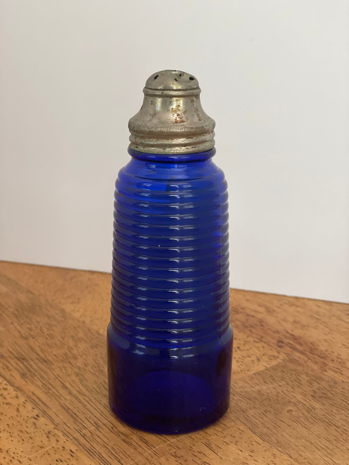 Vintage Cobalt Blue Salt Shaker
