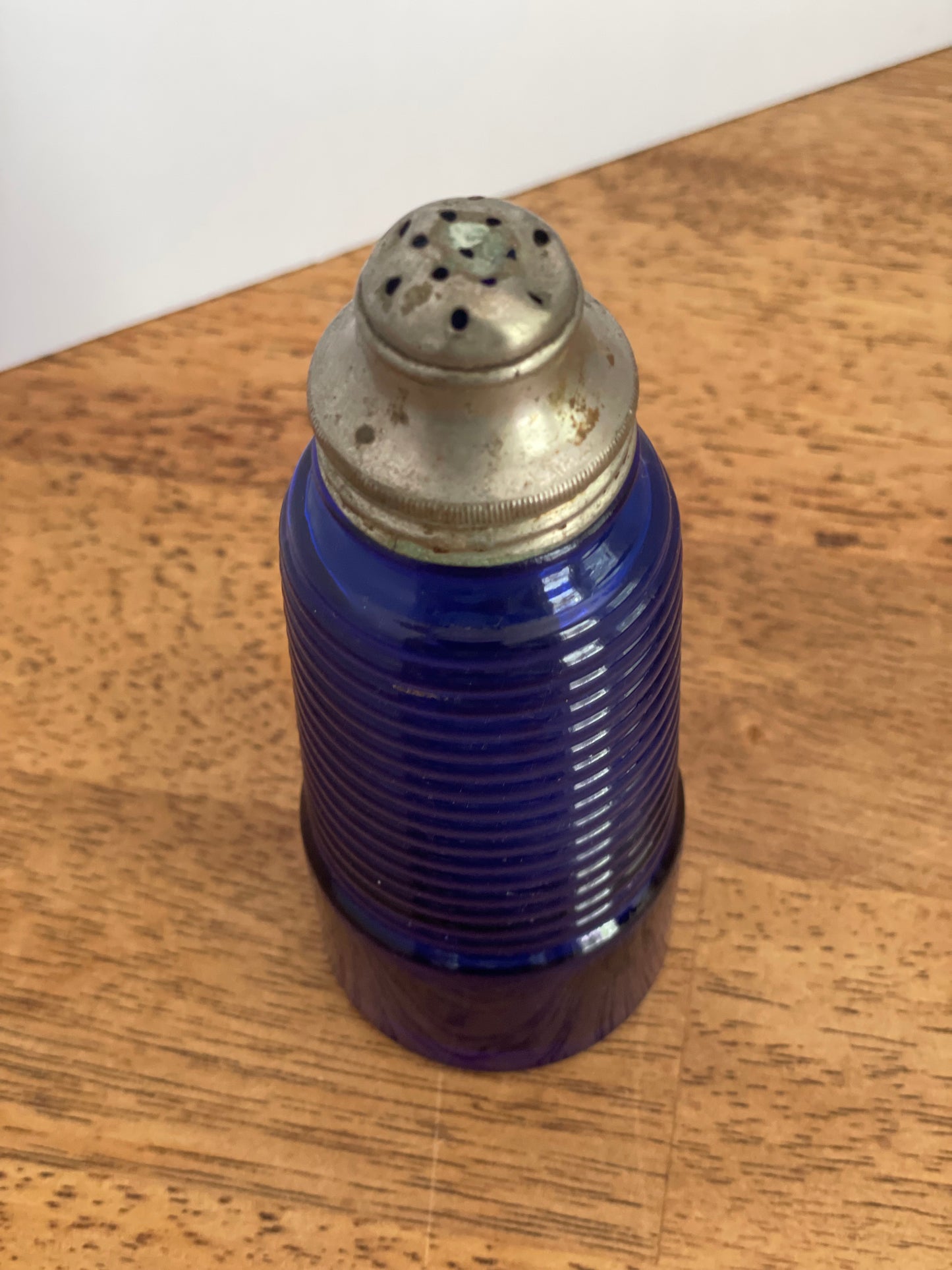 Vintage Cobalt Blue Salt Shaker