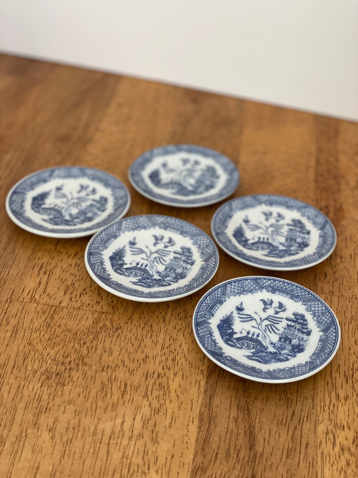 Miniture Blue & White Plate Set (5)