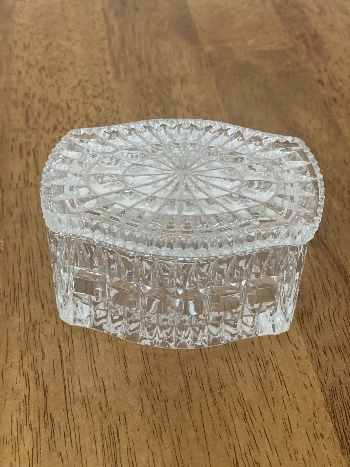 Crystal Glass Lidded Trinket Box