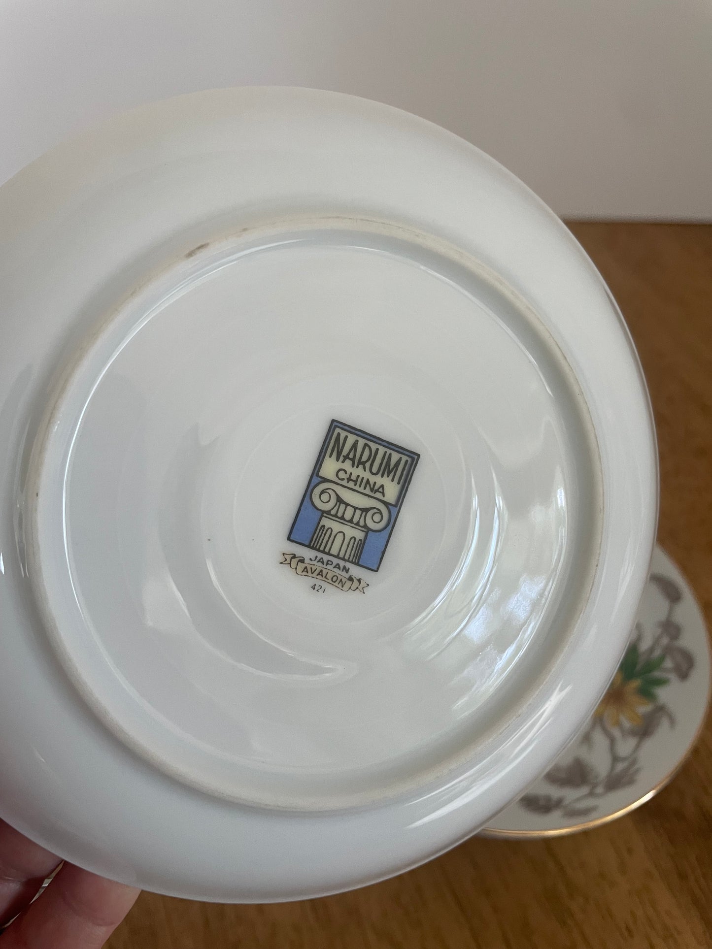 Narumi Avalon Yellow Floral Saucer & Plate Set (8)