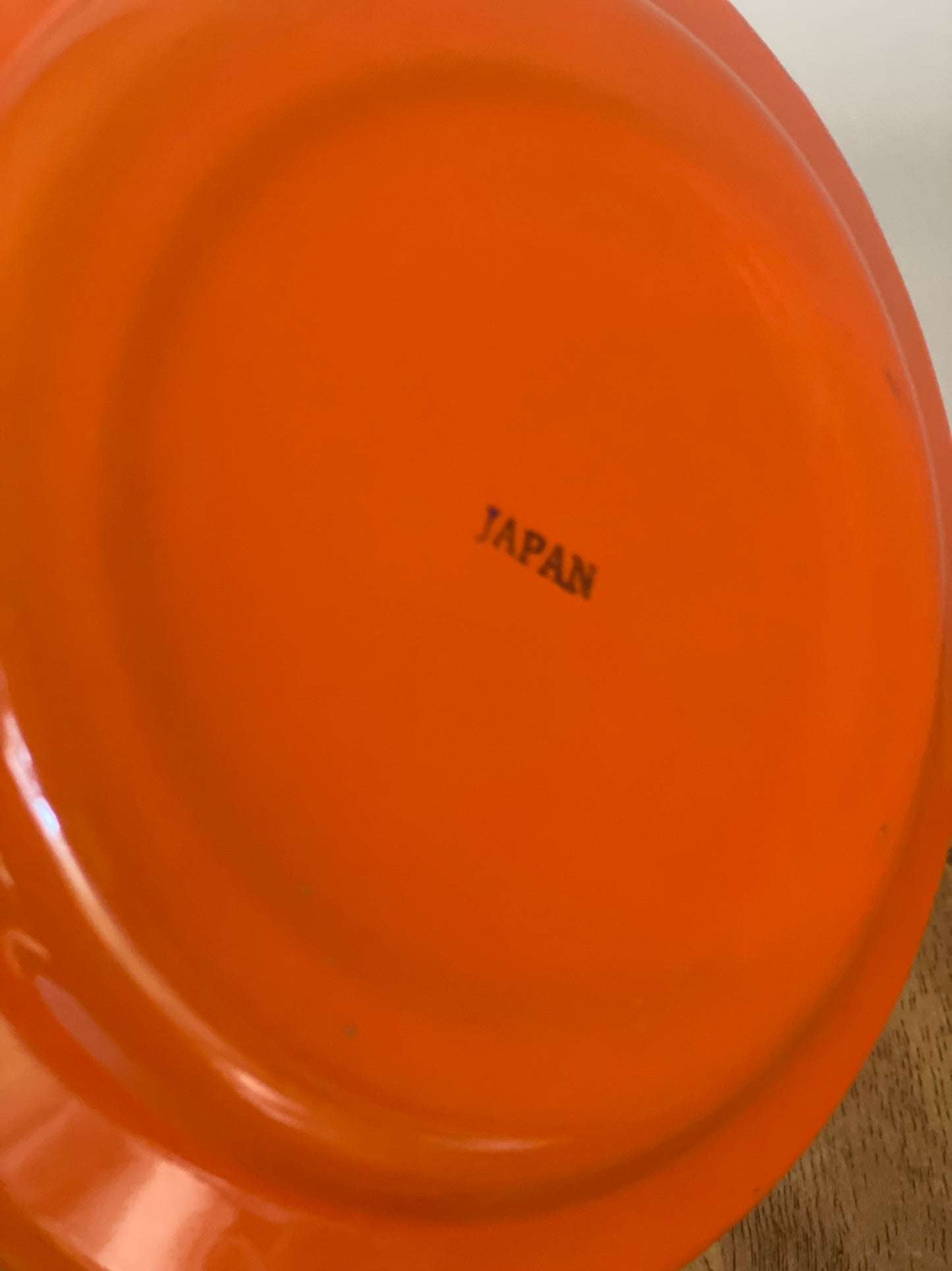 Vintage Orange Enamelware Tea Kettle