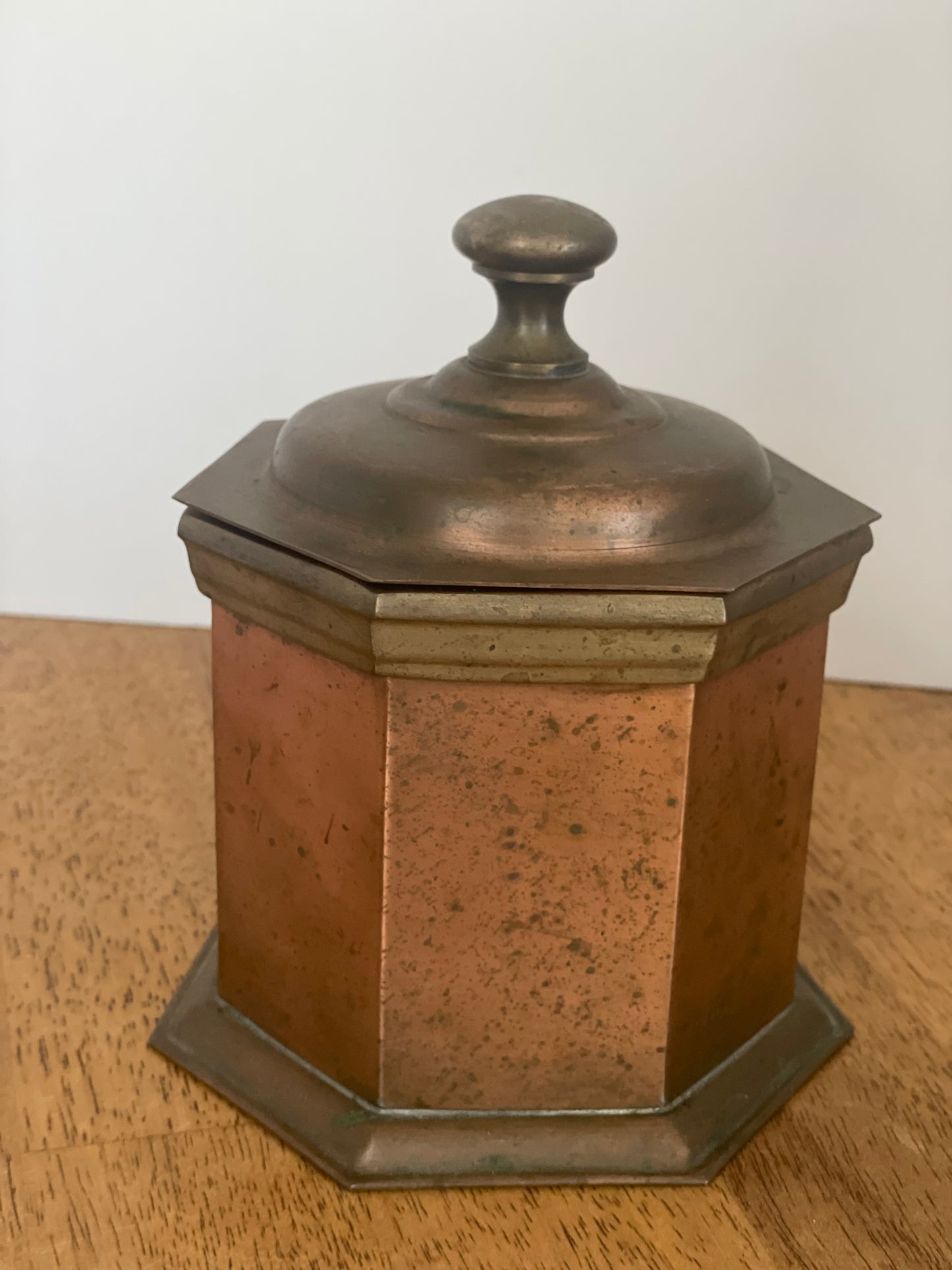 Vintage Copper and Brass Canister