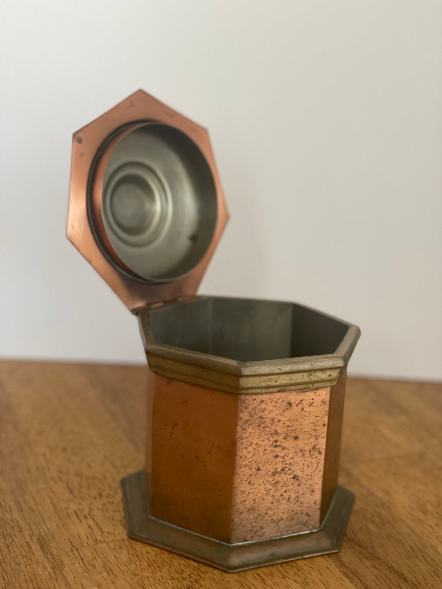 Vintage Copper and Brass Canister
