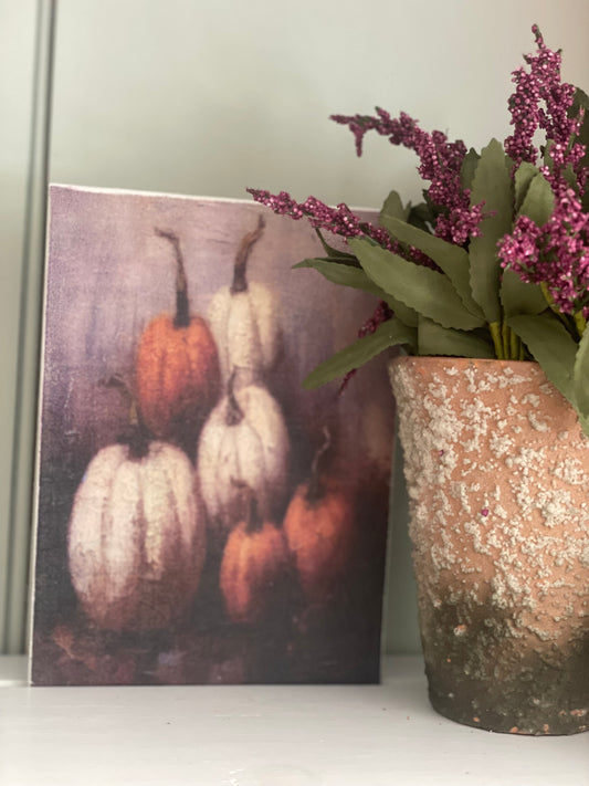5x7 Fall Photo Canvas -Pumpkin Portrait