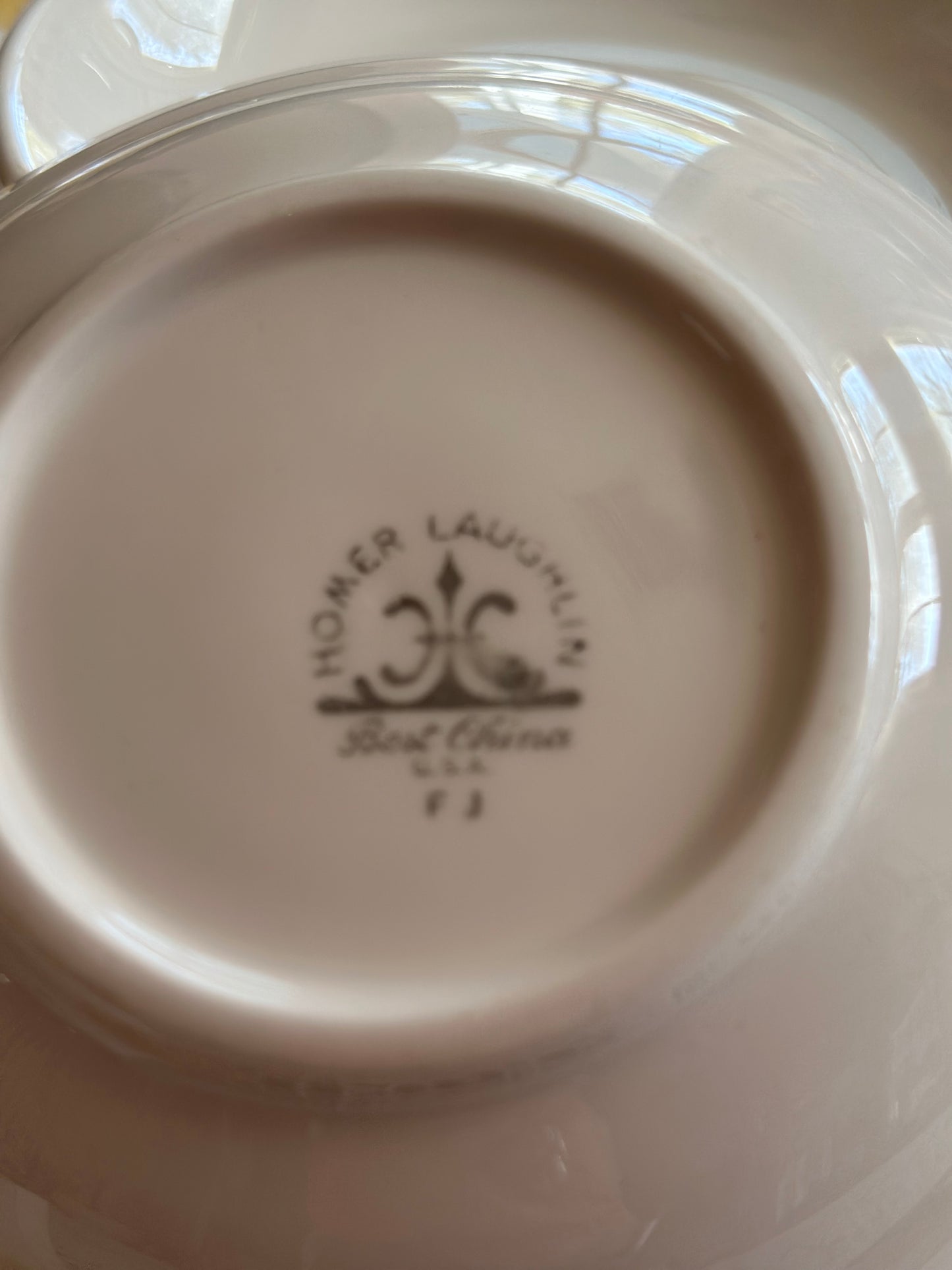 Vintage Homer Laughlin Scalloped Edge Saucers - Set of 4