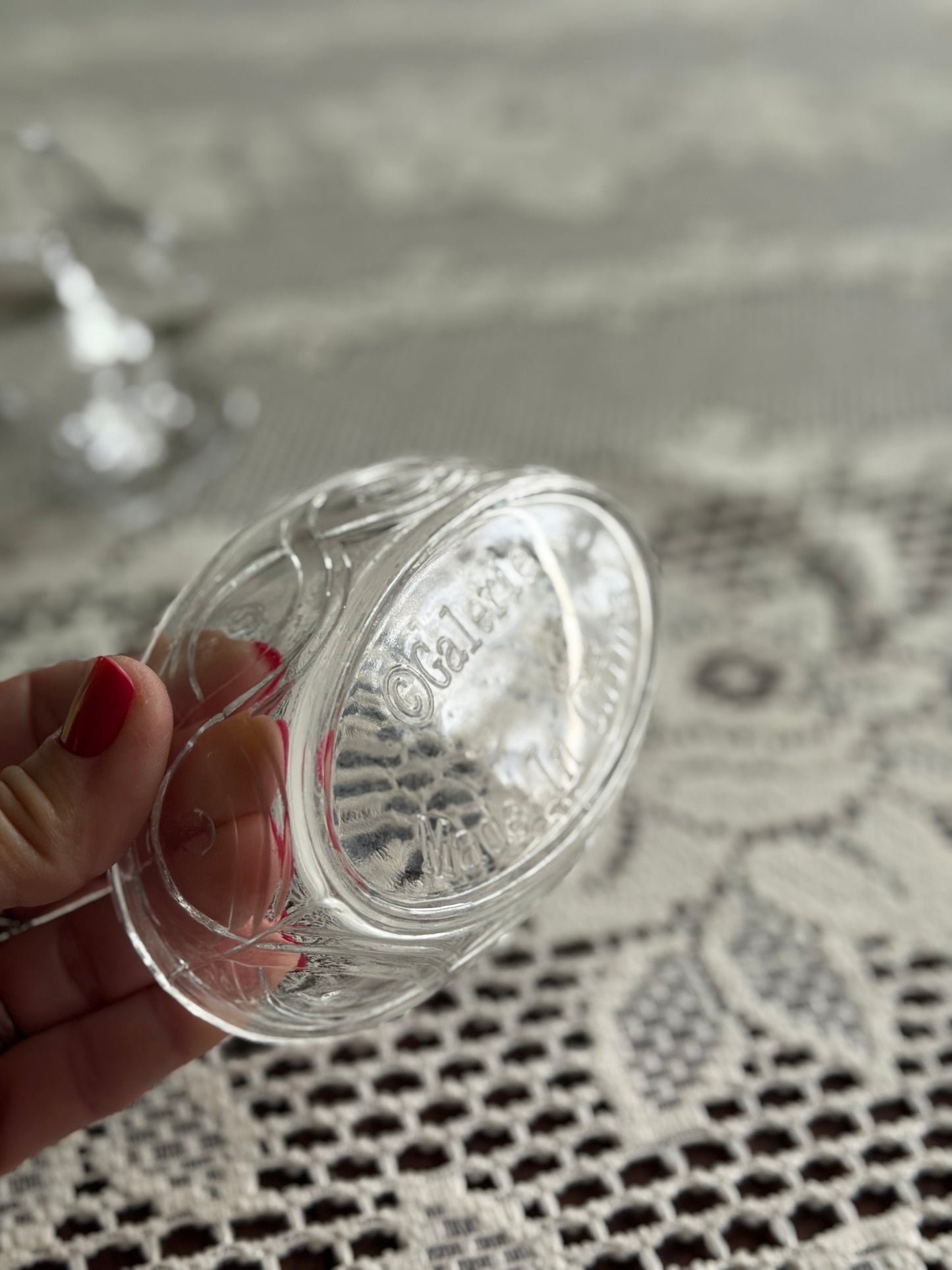 Glass Bunny Rabbit Lidded Dish