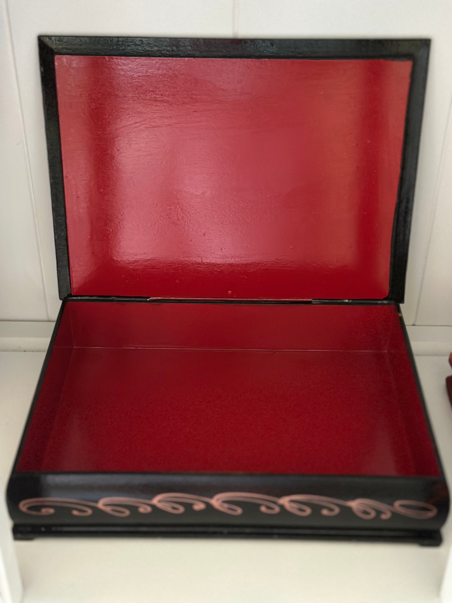 Decorative Lacquered Wooden Storage Box