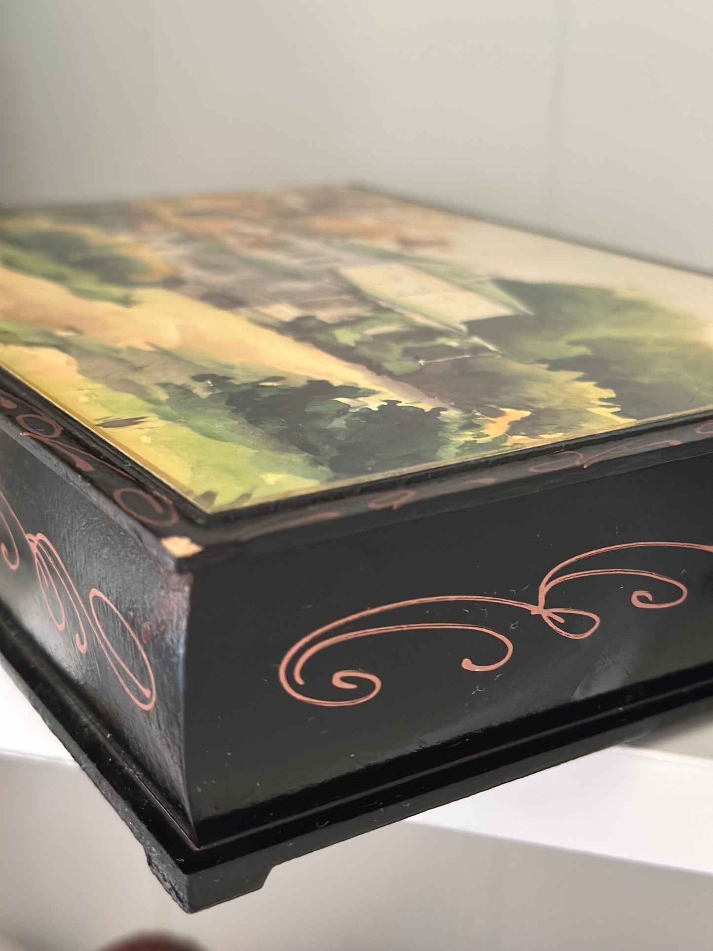 Decorative Lacquered Wooden Storage Box
