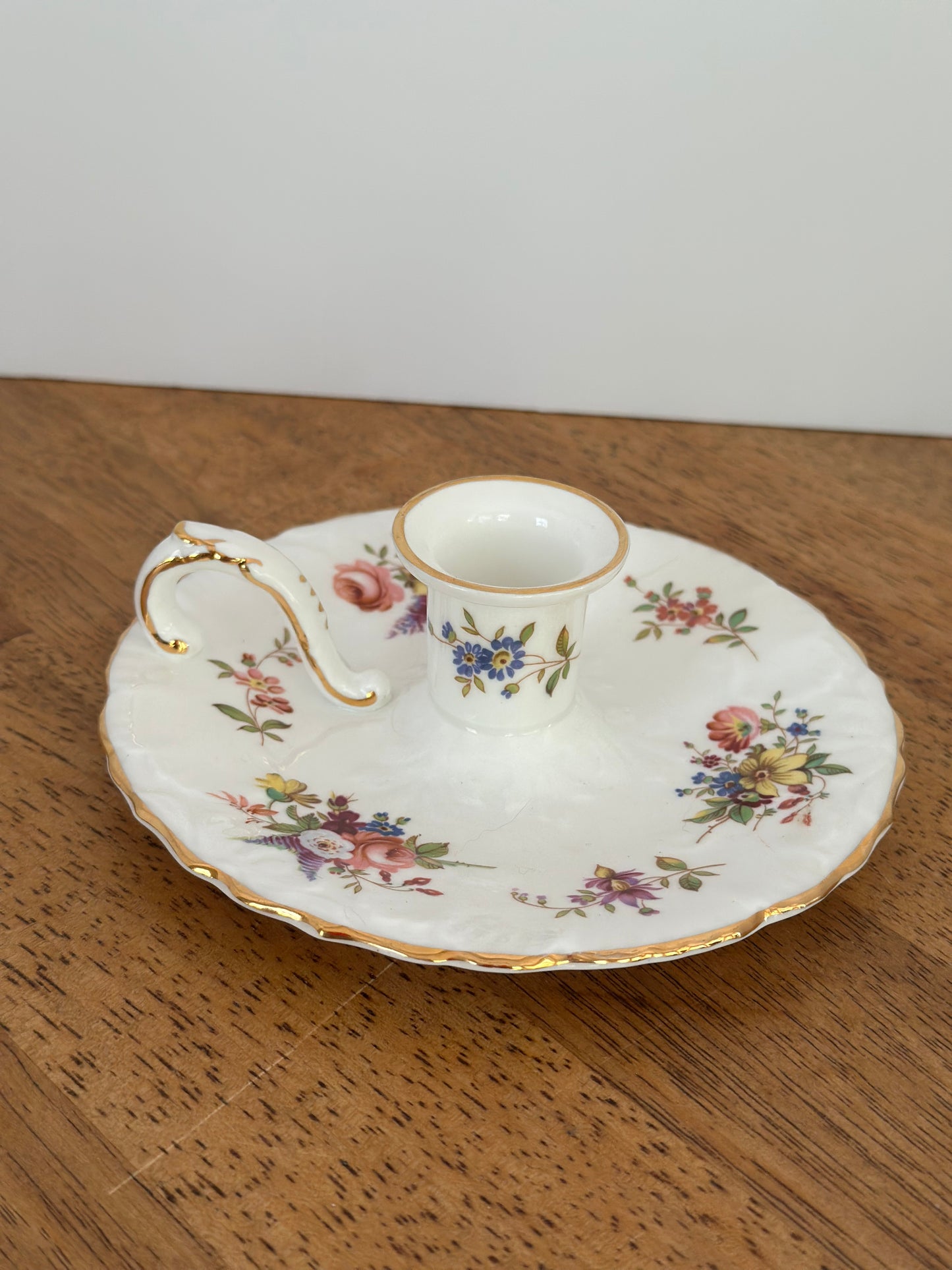 Hammersley England Floral Candle Holder