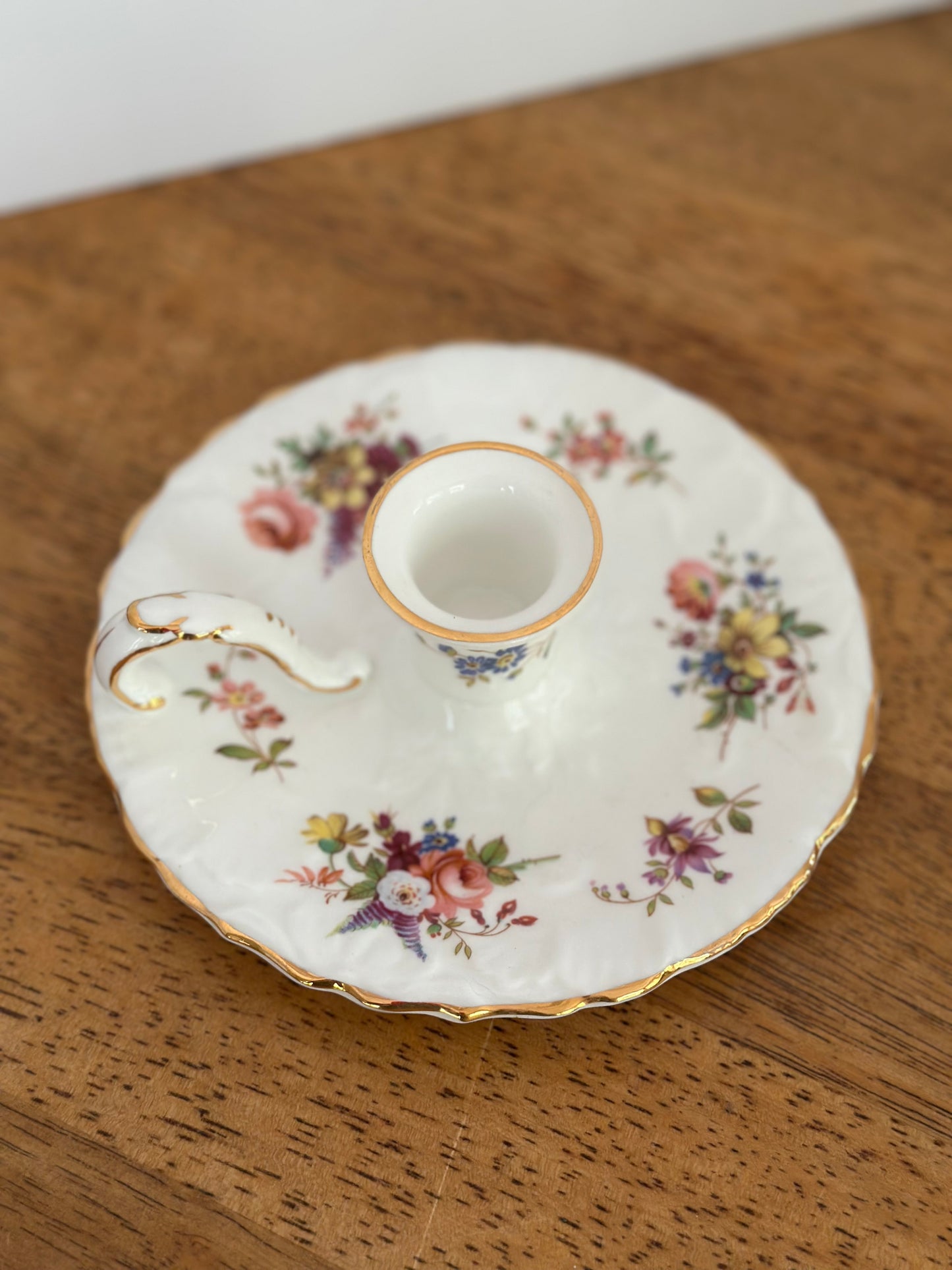 Hammersley England Floral Candle Holder
