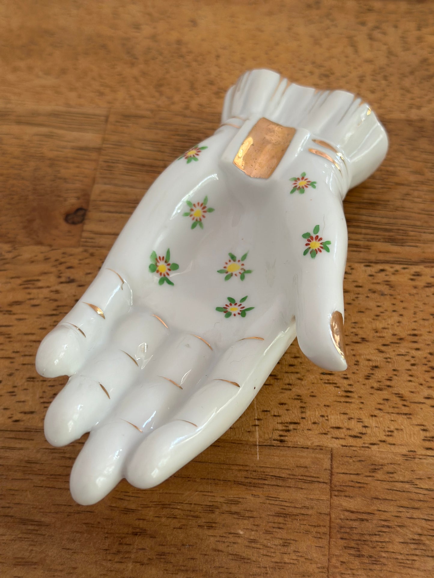 Vintage Hand Painted Porcelain Hand Ashtray/Trinket Dish