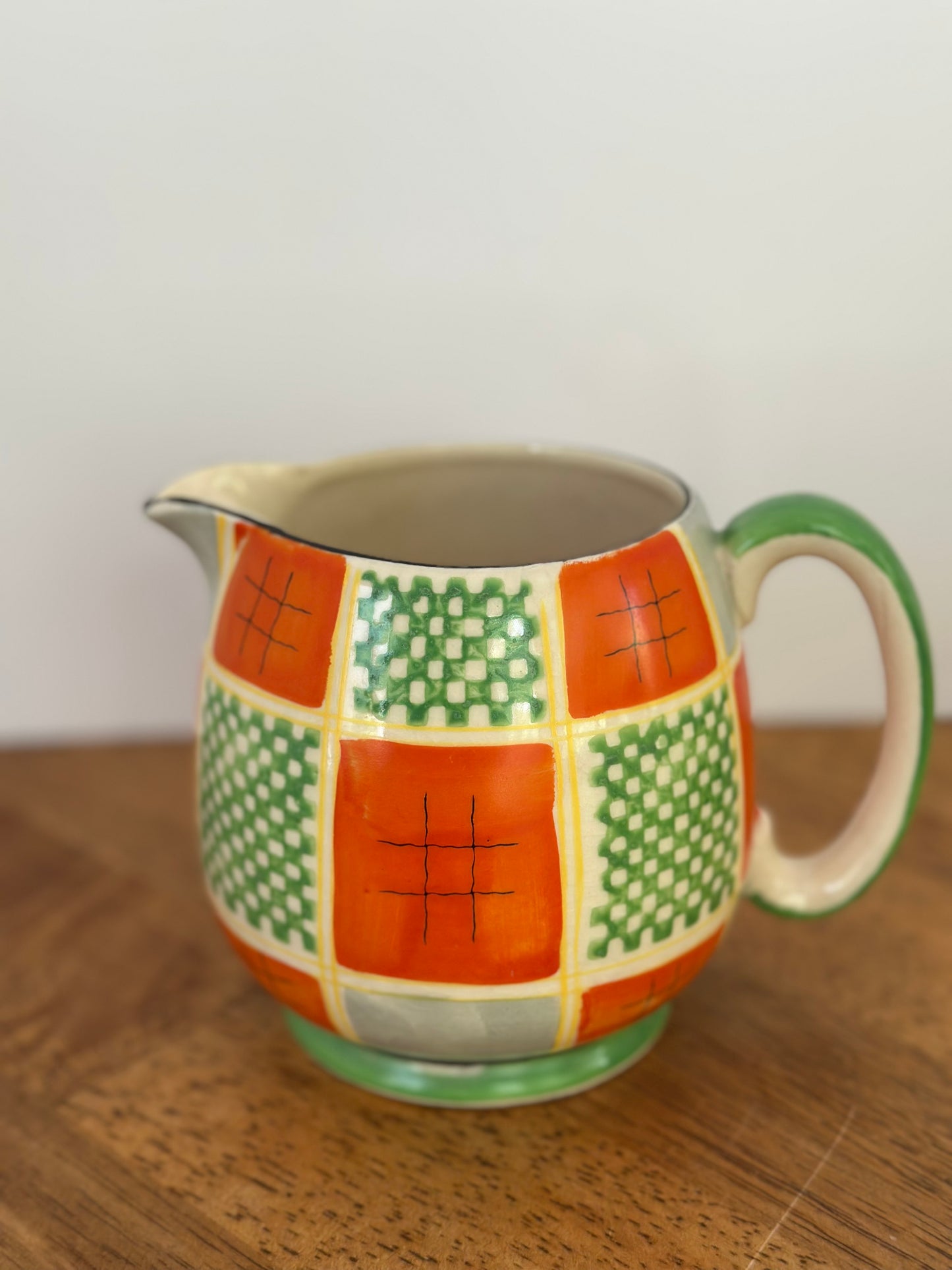 Vintage Royal Trico Plaid Pitcher