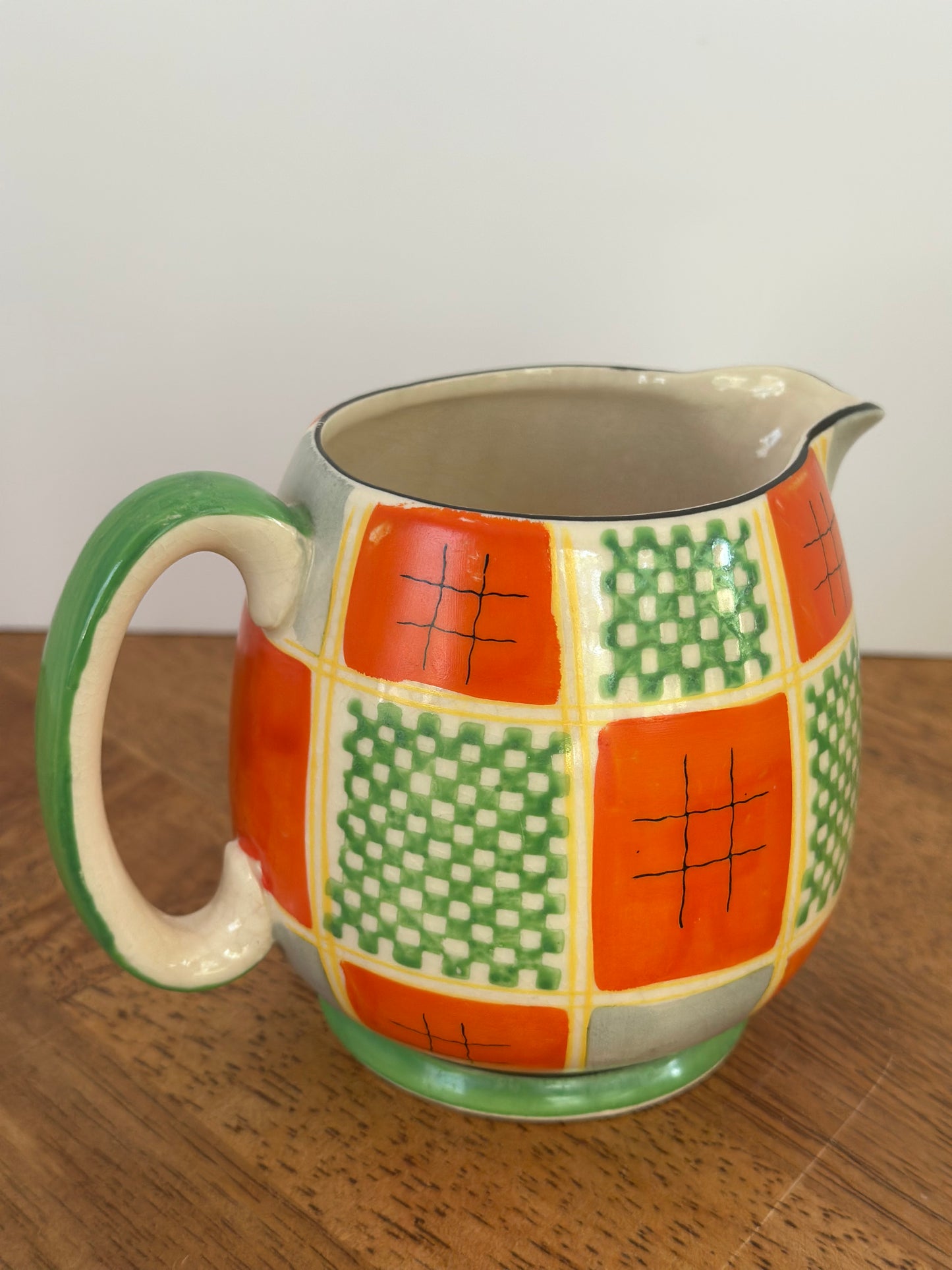 Vintage Royal Trico Plaid Pitcher