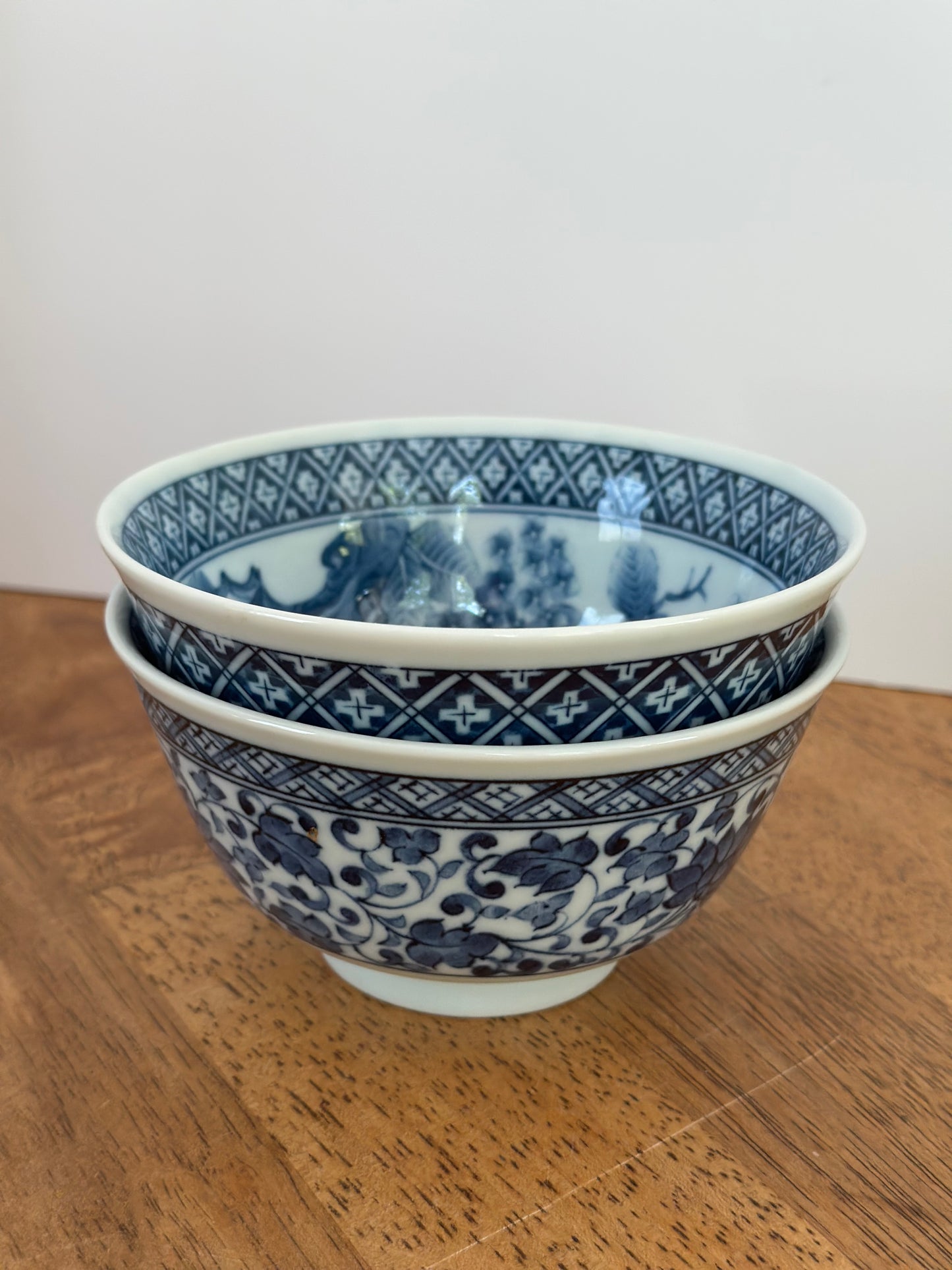 Blue and White Rice Bowls (2)
