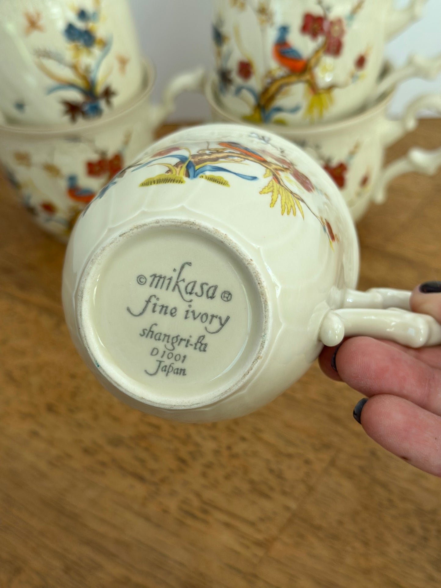 Mikasa Shangri-la Ivory Teacups (5)