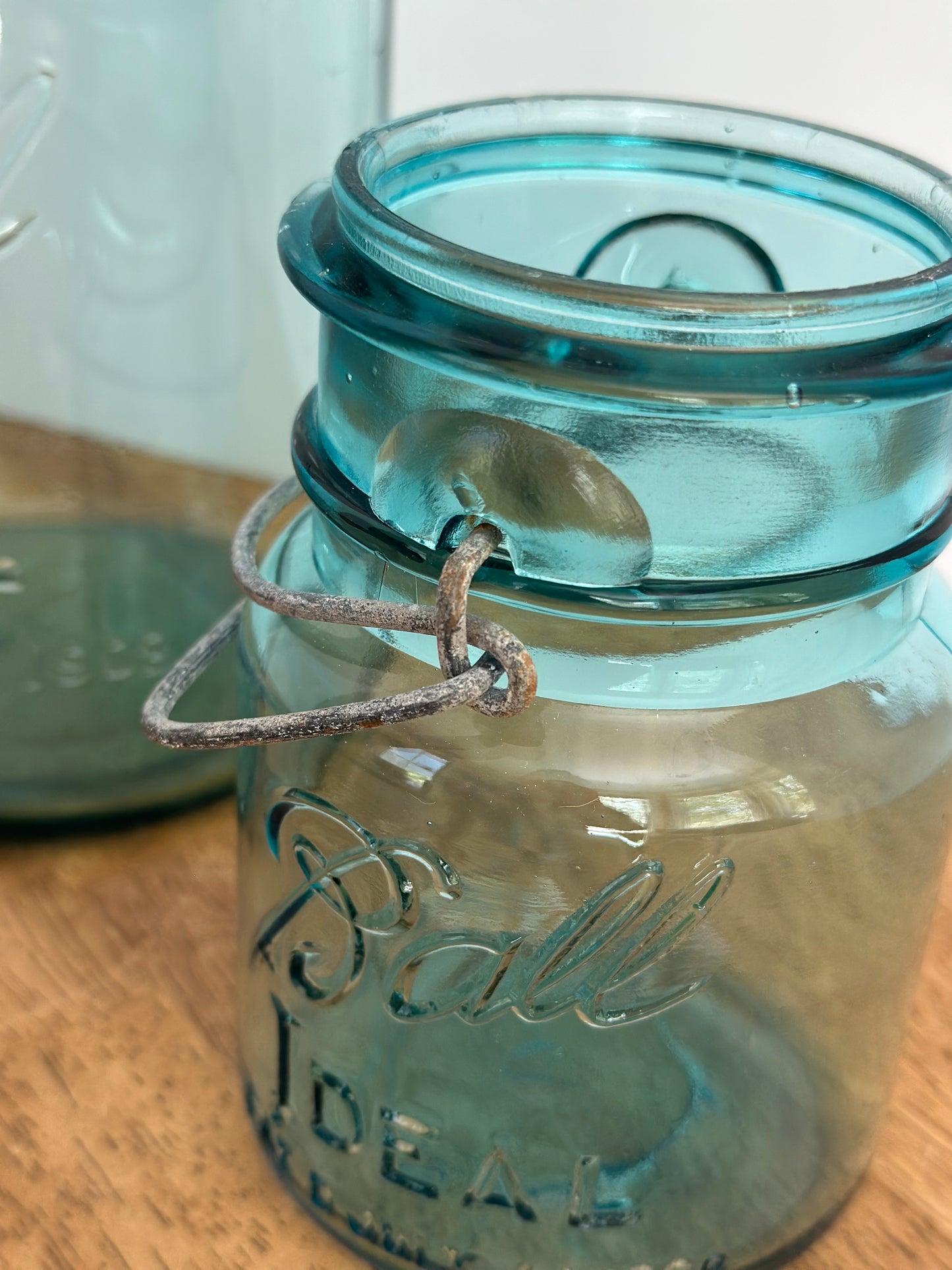 Vintage Blue Canning Jars (2)