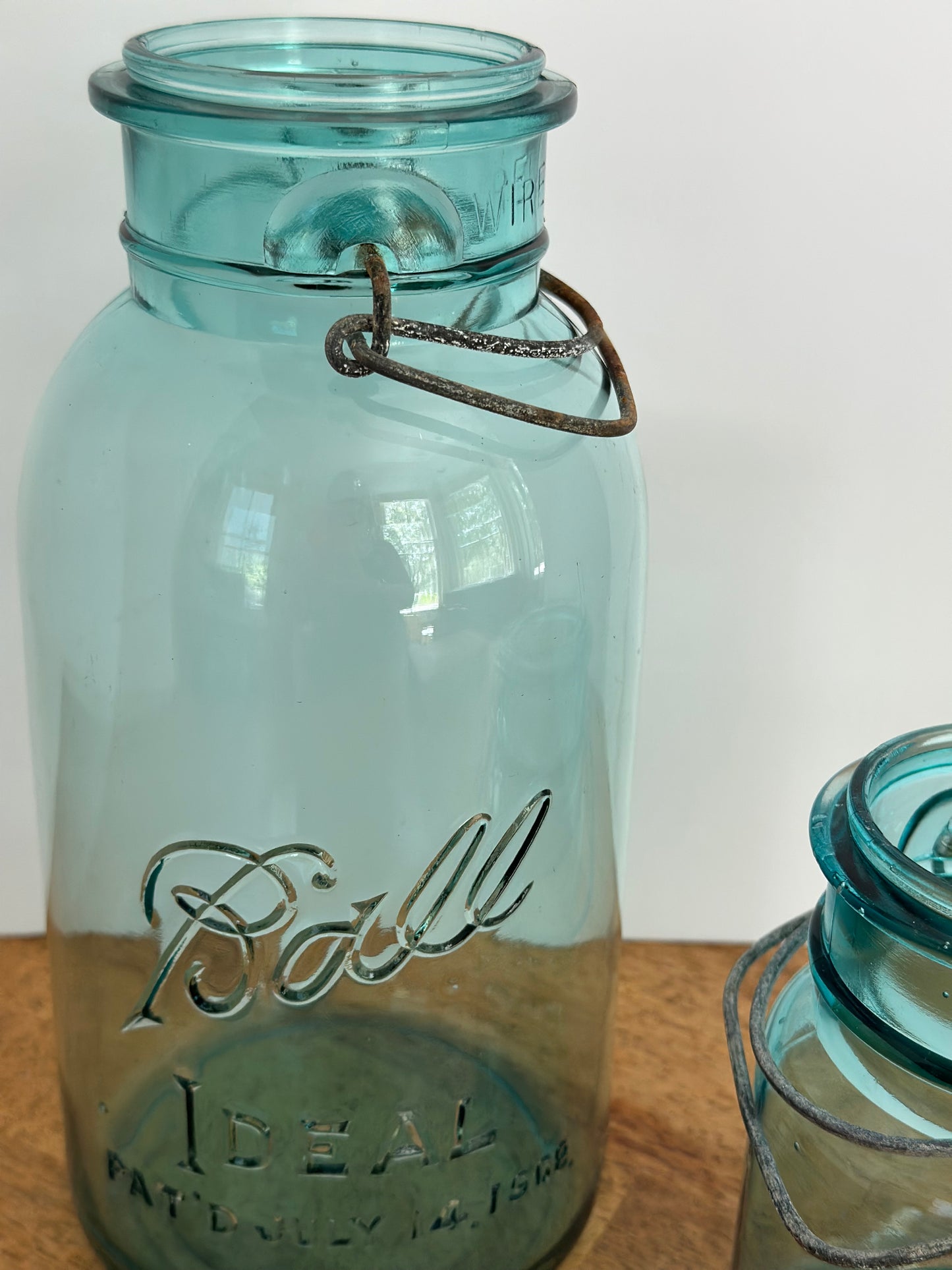 Vintage Blue Canning Jars (2)