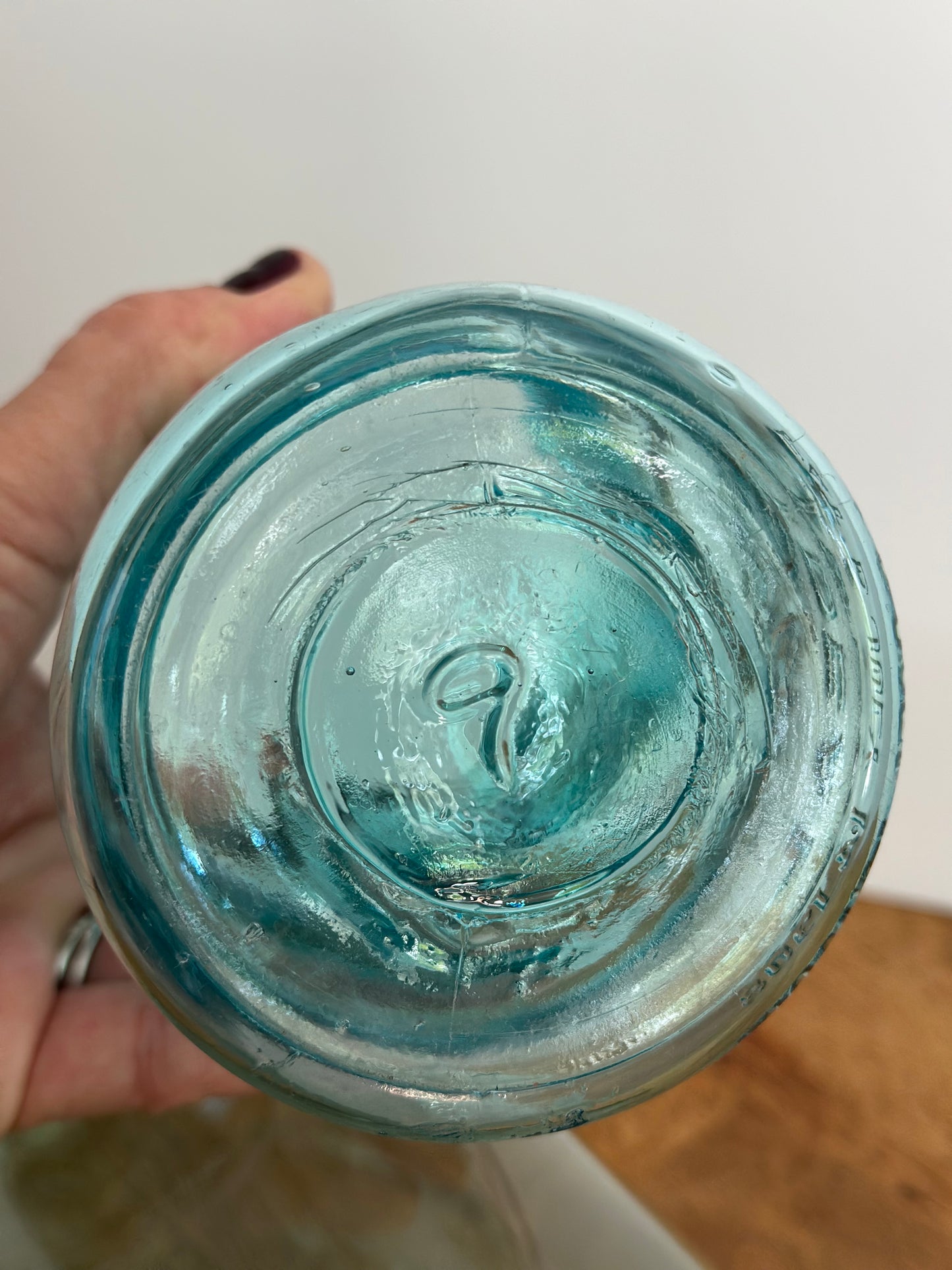 Vintage Blue Canning Jars (2)