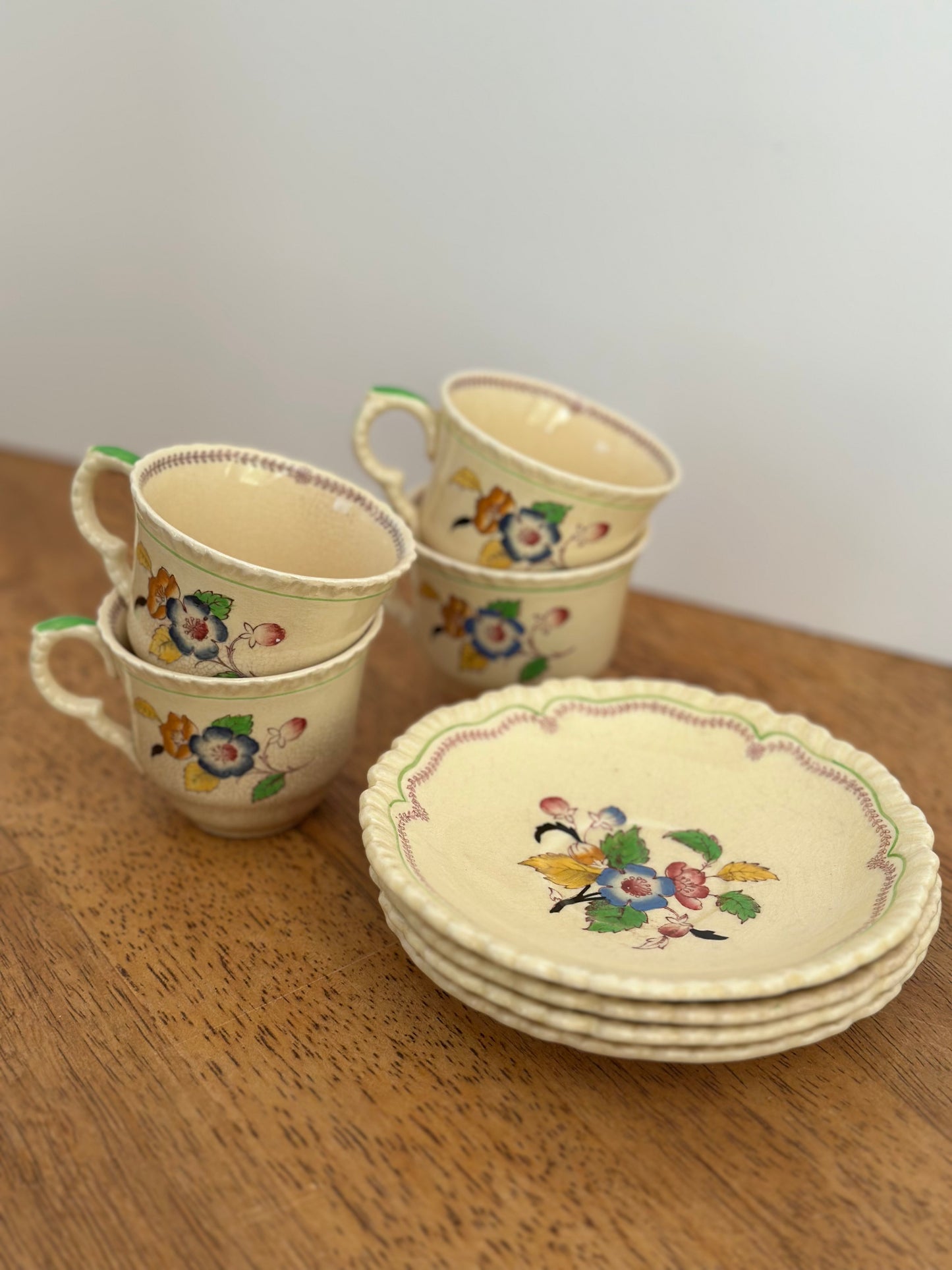Vintage Mason's Ironestone Tea Cups & Saucers