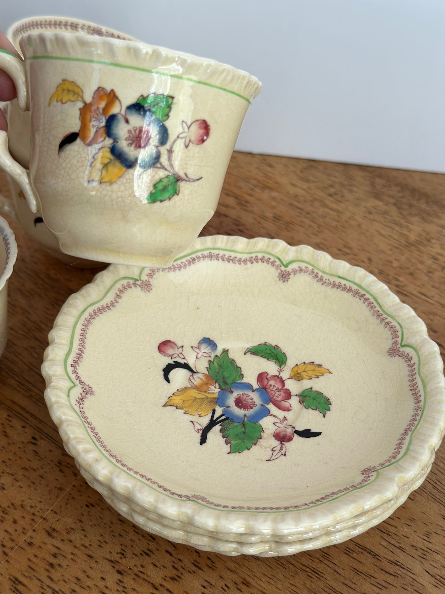 Vintage Mason's Ironestone Tea Cups & Saucers