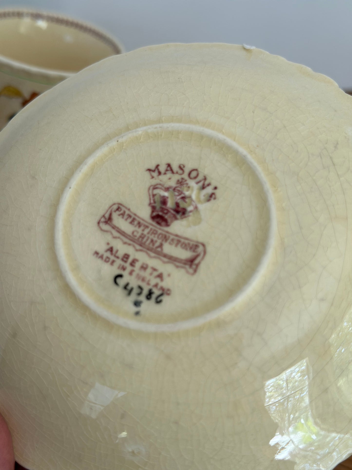Vintage Mason's Ironestone Tea Cups & Saucers