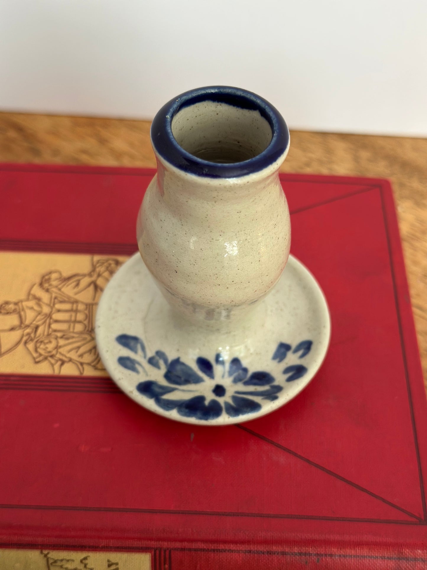 Williamsburg Pottery Salt Glazed Taper Candle Holder