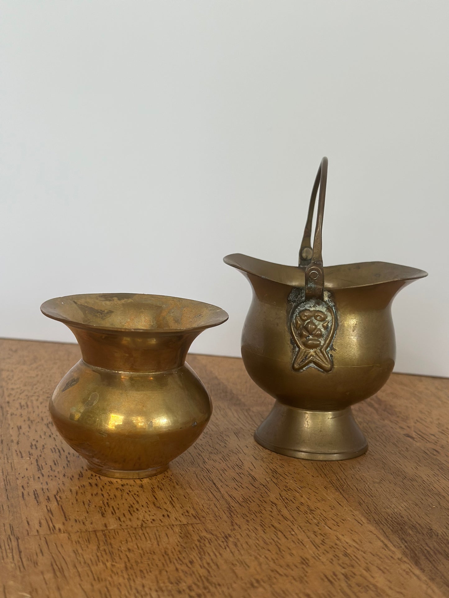 Brass Mini Scuttle Bucket & Urn Set