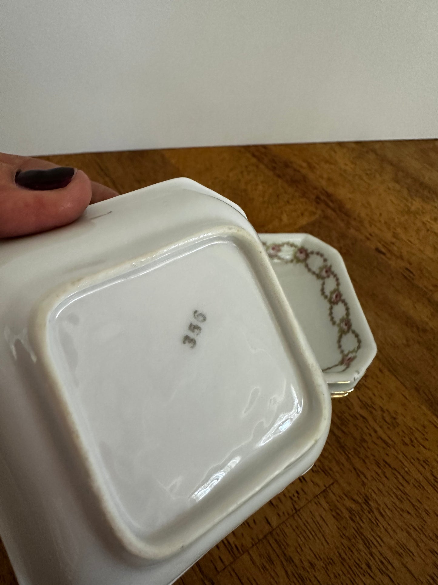 Small Porcelain Floral Dish Set (4)