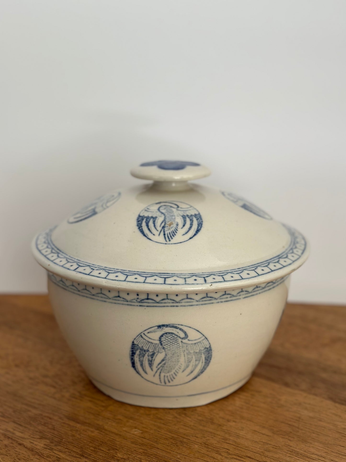 Vintage Chinese Porcelain Rice Bowl With Lid