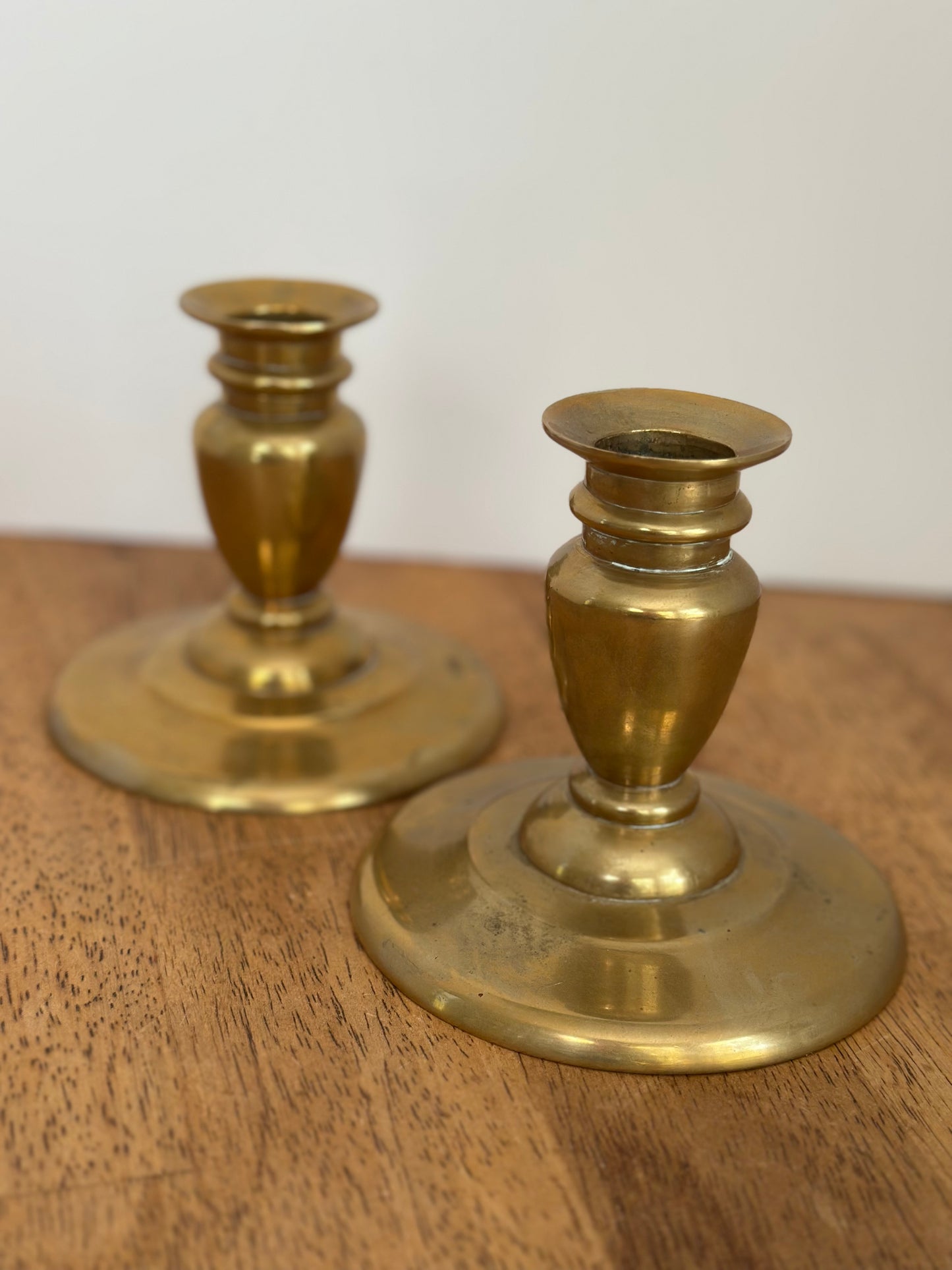 Vintage Brass Taper Candlestick Holders 4.5"