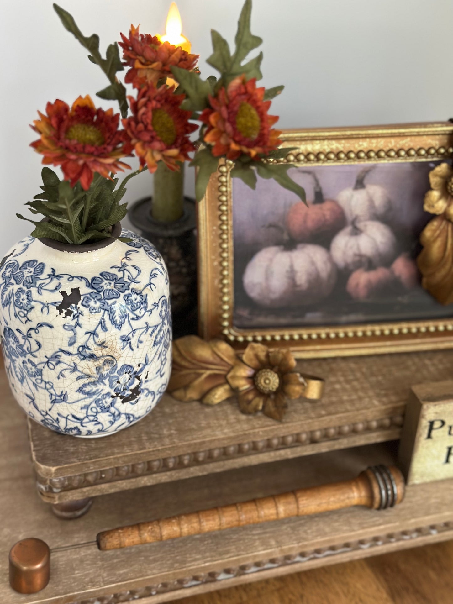Wooden Beaded Riser/Tray Set (2)