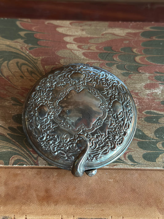 Vintage Silver Compact Mirror