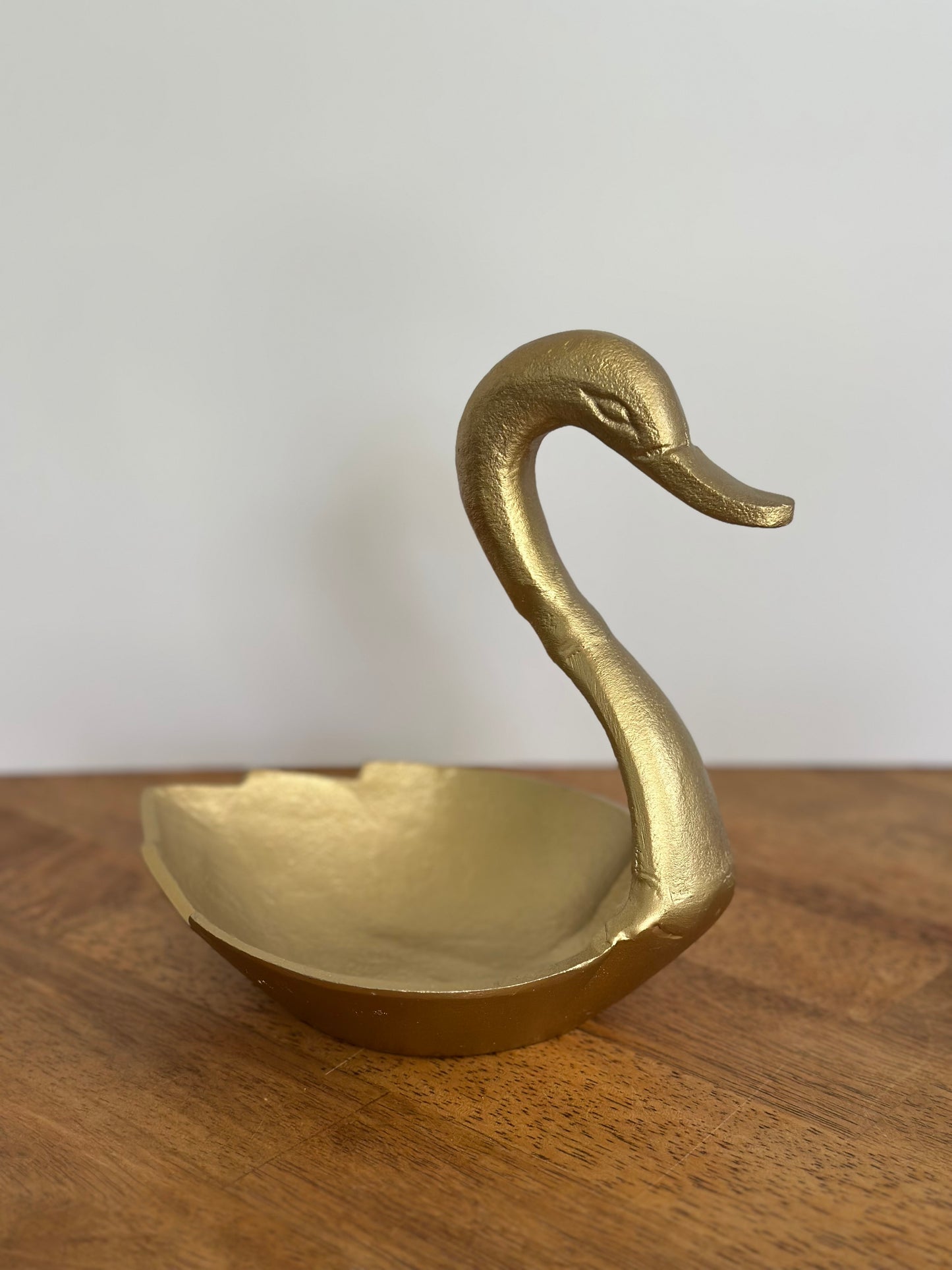 Decorative Gold Metal Swan Dish