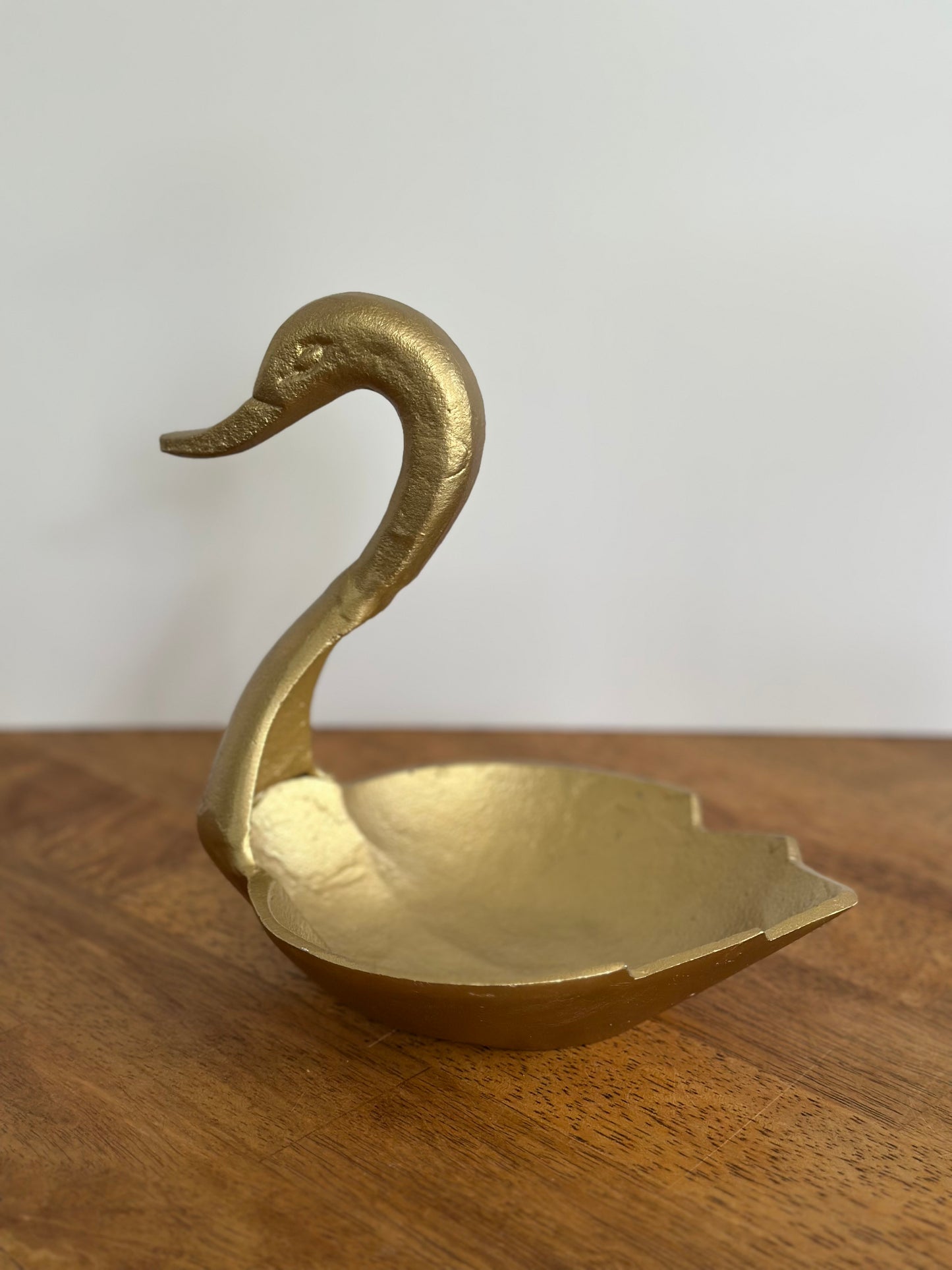 Decorative Gold Metal Swan Dish