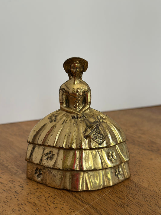 Vintage Brass Victorian Lady Bell