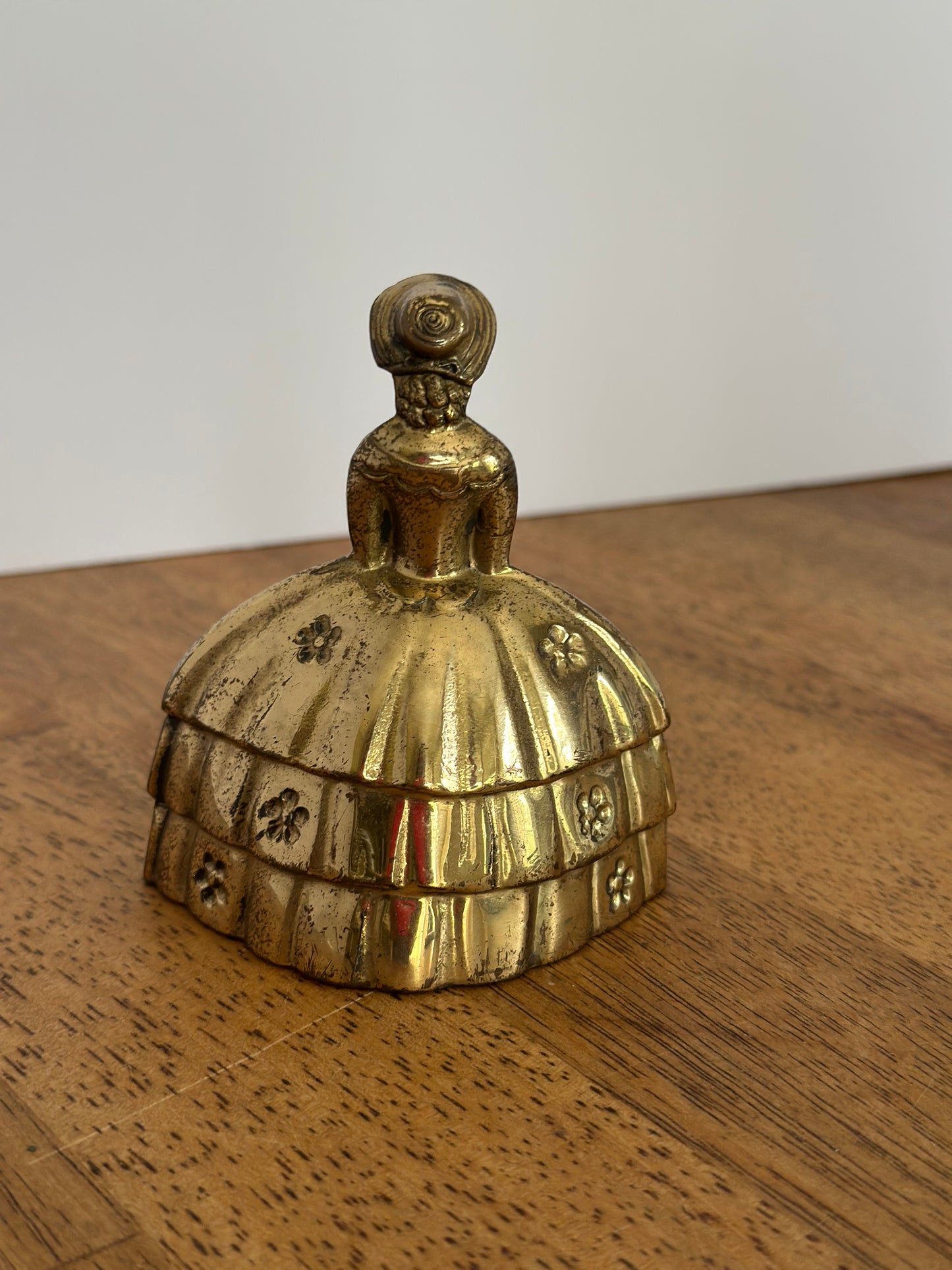Vintage Brass Victorian Lady Bell