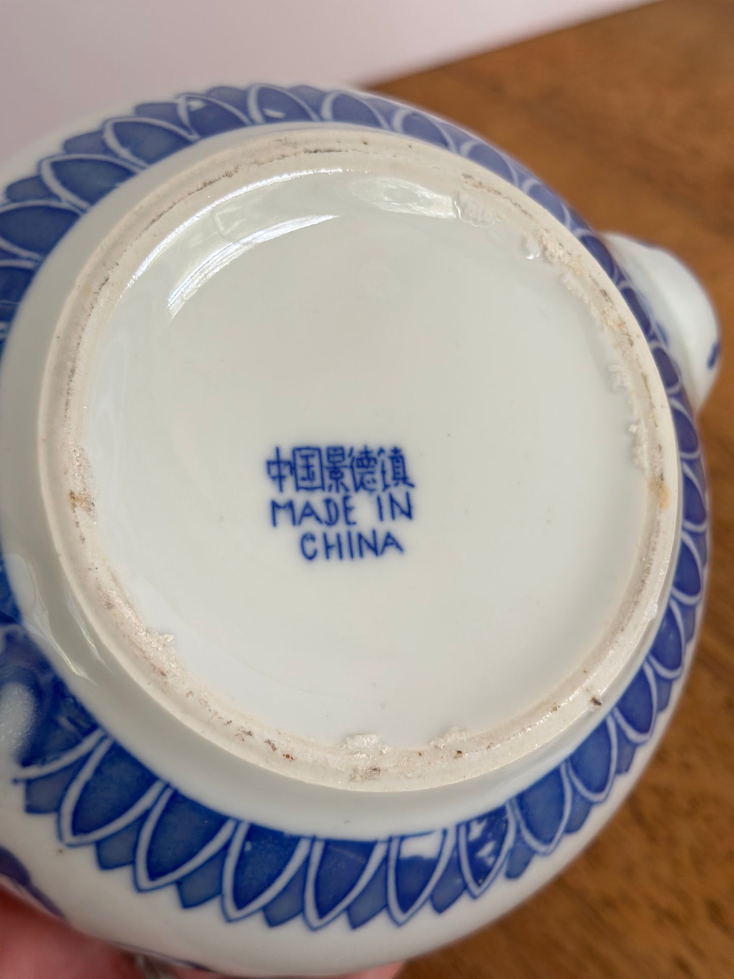 Blue & White Floral Teapot
