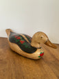 Vintage Carved Hand Painted Wooden Duck