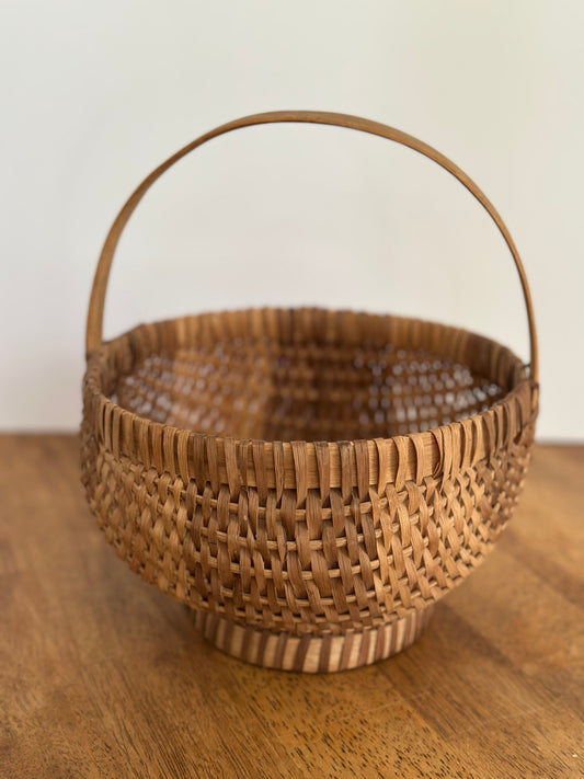 Vintage Wooden Handle Basket