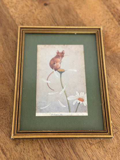 Vintage Mouse Framed Art