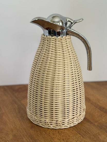 Stainless Wicker Thermal Coffee Carafe