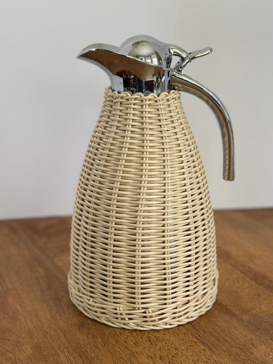 Stainless Wicker Thermal Coffee Carafe