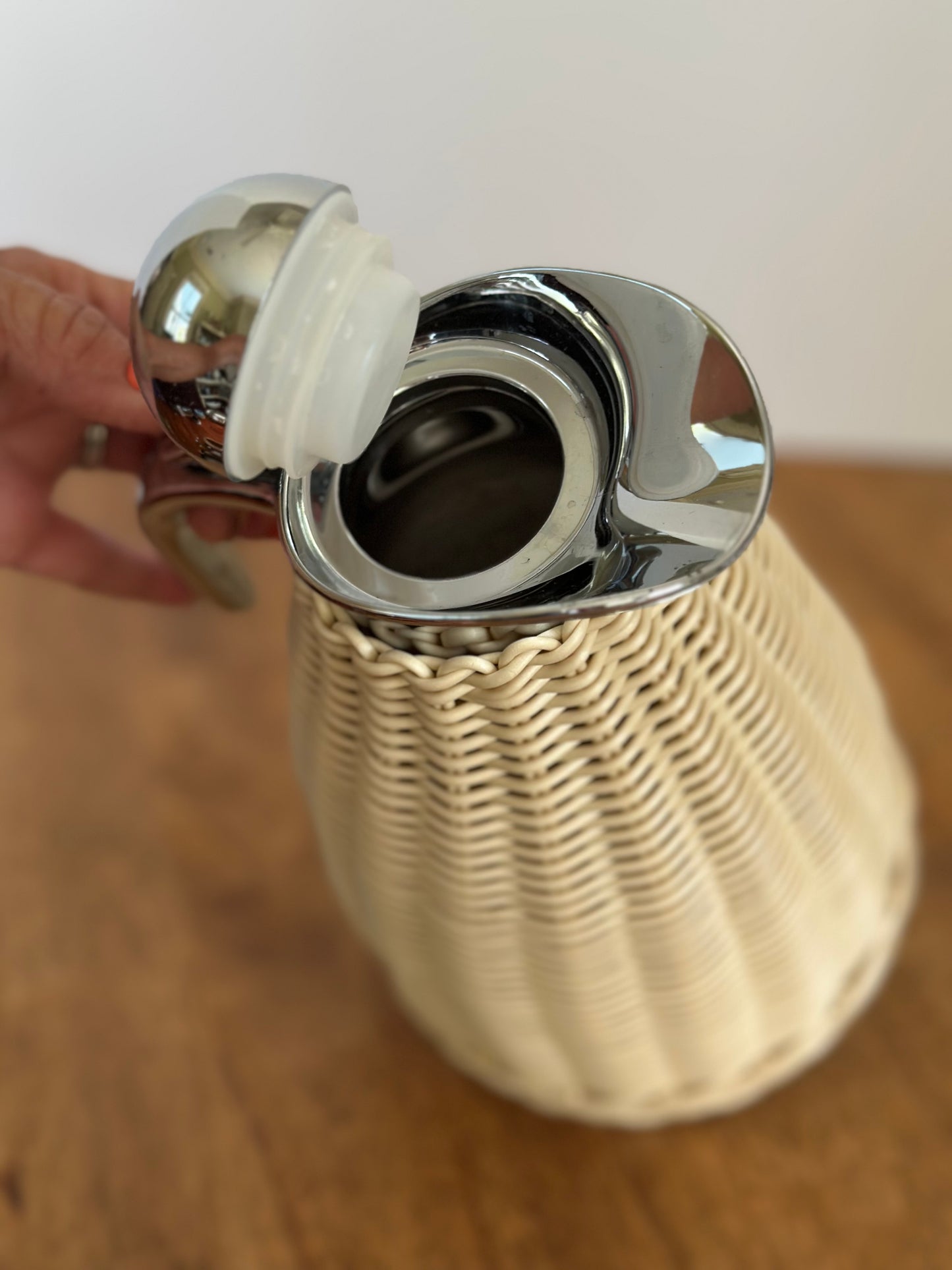 Stainless Wicker Thermal Coffee Carafe