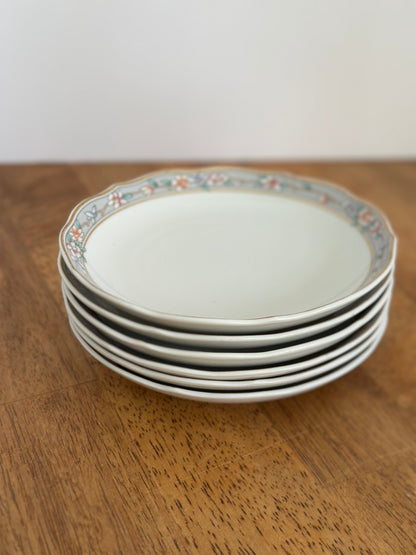 Vintage Hutschenreuther 6" Porcelain Soup Plates (6)