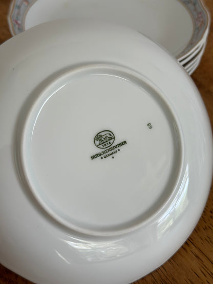 Vintage Hutschenreuther 6" Porcelain Soup Plates (6)